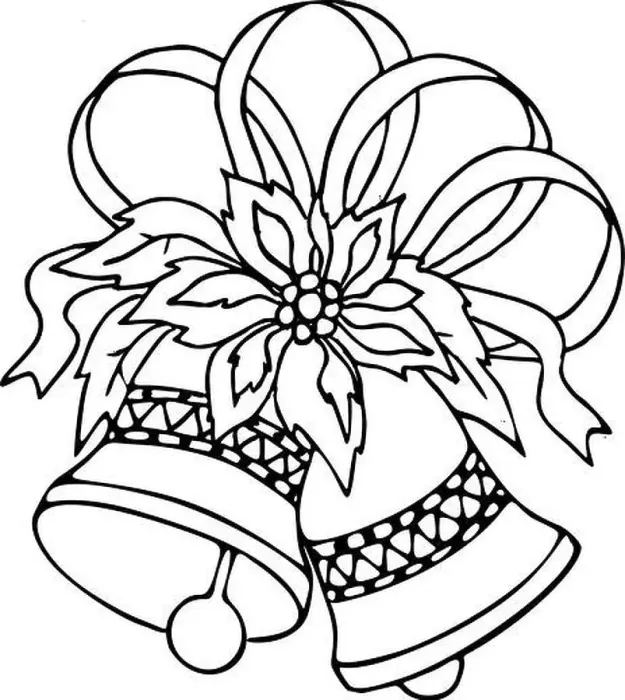 Framed Print : black outline christmas drawing bells and holly Framed Print : black outline christmas drawing bells and holly