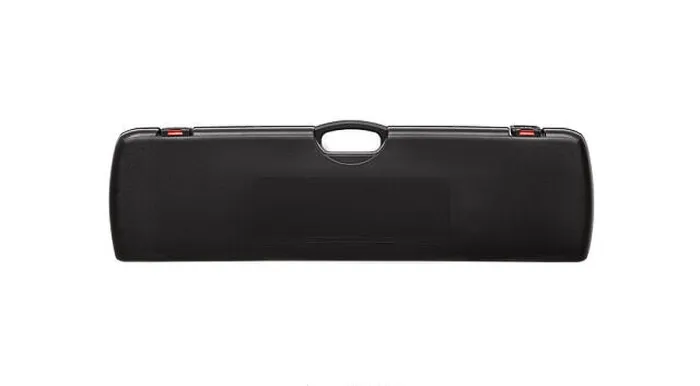 Framed Print : Black plastic case for gun isolated on white background. Black plastic case with combination locks Framed Print : Black plastic case for gun isolated on white background. Black plastic case with combination locks