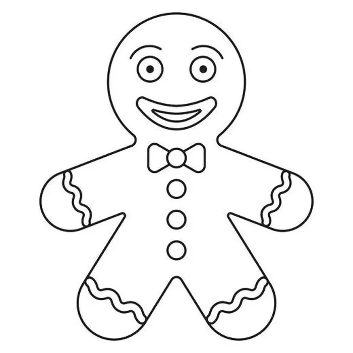 Framed Print : Black and White Cartoon Gingerbread Vector Flat Designs, Ideal for Coloring Pages, Isolated on White Background Framed Print : Black and White Cartoon Gingerbread Vector Flat Designs, Ideal for Coloring Pages, Isolated on White Background