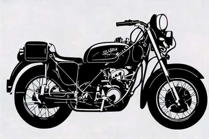 Framed Print : a black and white drawing of a motorcycle on a white background with a black outline of the motorcycle Framed Print : a black and white drawing of a motorcycle on a white background with a black outline of the motorcycle