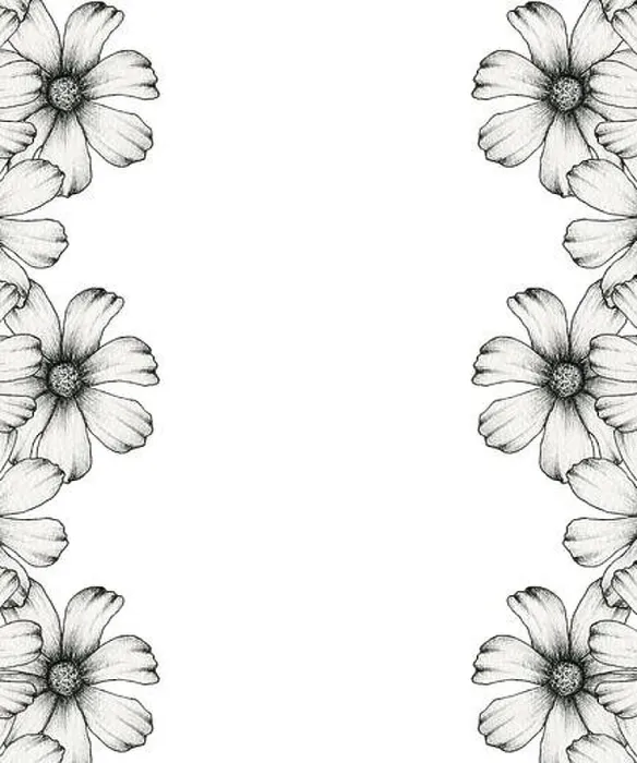 Framed Print : black and white floral frame design Framed Print : black and white floral frame design