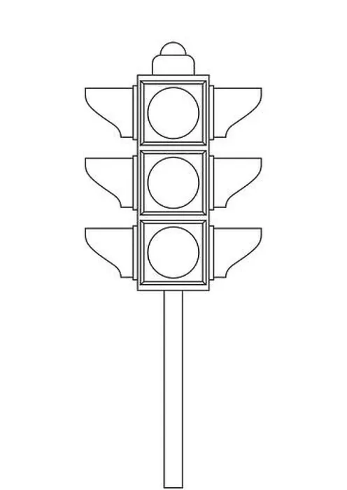 Framed Print : Black and white traffic light clipart. Coloring page of traffic light