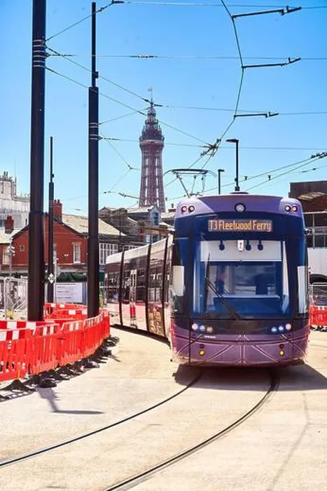 Framed Print : Blackpool trams return to the town centre after over 60 years Framed Print : Blackpool trams return to the town centre after over 60 years