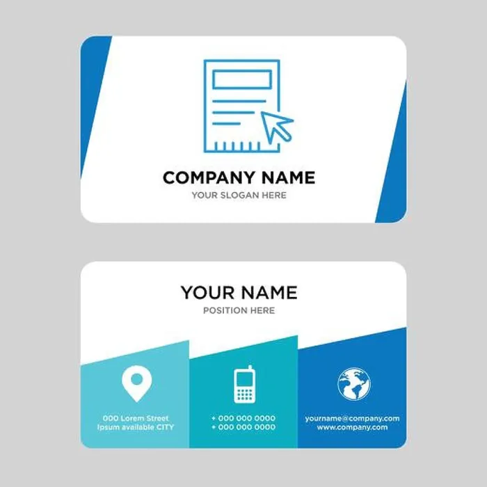 Framed Print : Blank business card design template Framed Print : Blank business card design template
