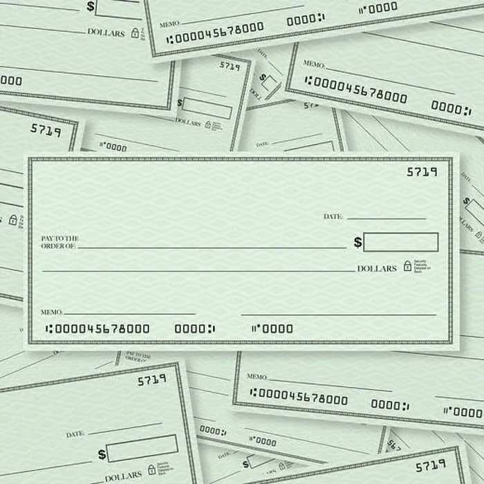 Framed Print : Blank Check Pile Background with Open Space for Your Text Framed Print : Blank Check Pile Background with Open Space for Your Text