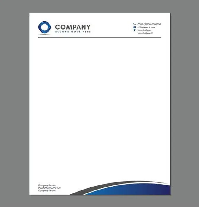 Framed Print : Blank Letterhead Template for Print with Logo Framed Print : Blank Letterhead Template for Print with Logo