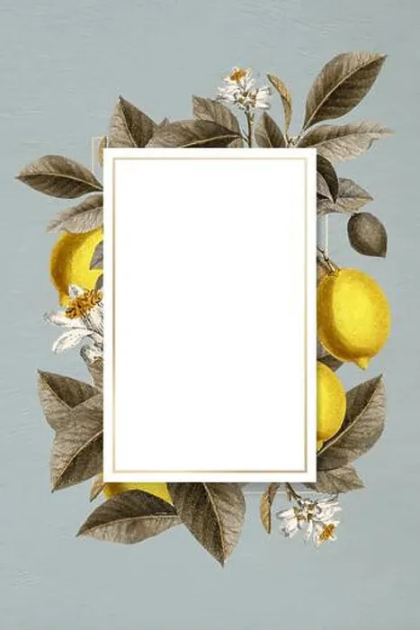 Framed Print : Blank tropical lemon card vector Framed Print : Blank tropical lemon card vector