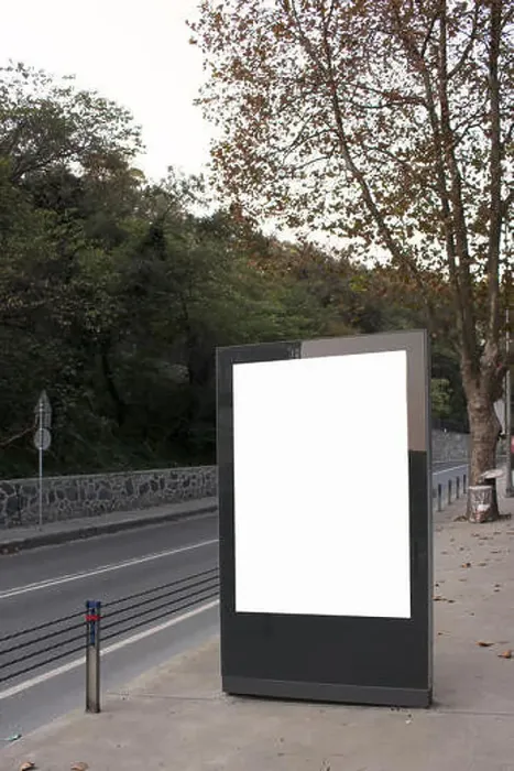Framed Print : Empty / blank vertical outdoor advertising billboard by Bosphorus in Istanbul Framed Print : Empty / blank vertical outdoor advertising billboard by Bosphorus in Istanbul