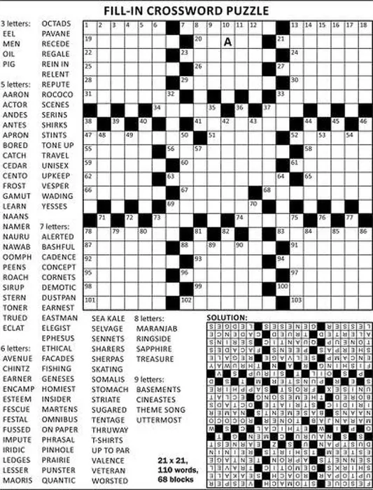 Framed Print : Fill in the blanks crossword puzzle with american style grid of 21x21 size Framed Print : Fill in the blanks crossword puzzle with american style grid of 21x21 size