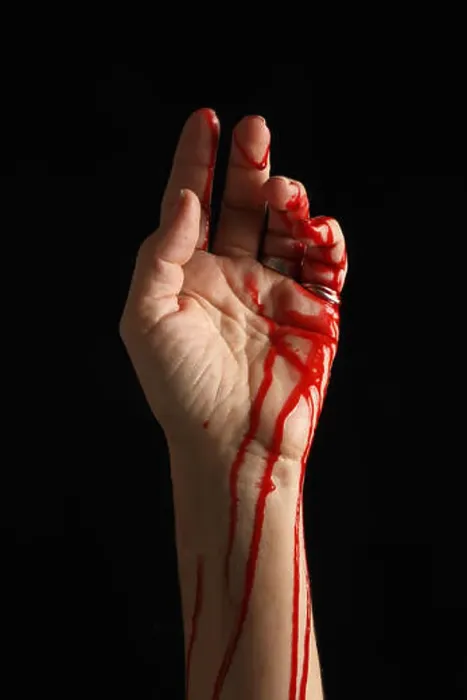 Framed Print : Bleeding hand Framed Print : Bleeding hand