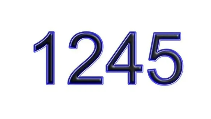 Framed Print : blue 1245 number 3d effect white background Framed Print : blue 1245 number 3d effect white background