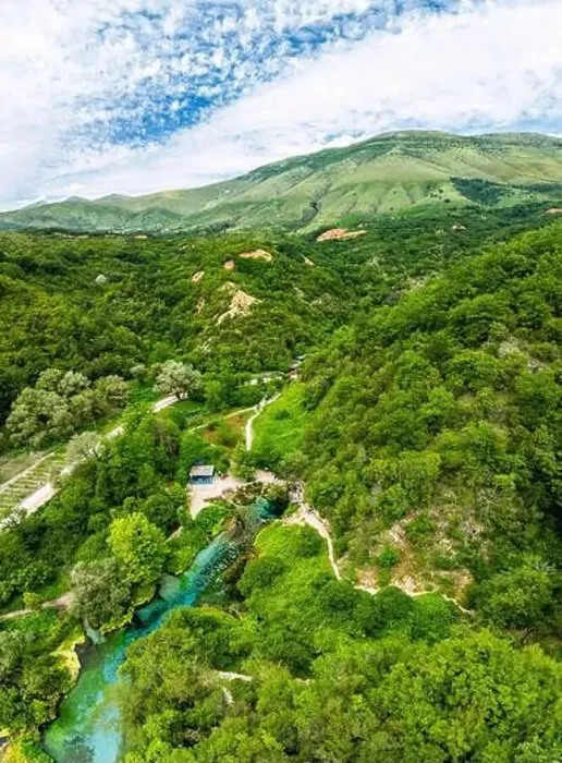 Framed Print : The Blue Eye from a drone, Muzine, Finiq, Albania, Europe Framed Print : The Blue Eye from a drone, Muzine, Finiq, Albania, Europe