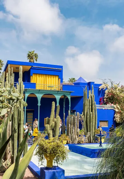 Framed Print : Blue House in the Jardin Majorelle Botanical Garden Framed Print : Blue House in the Jardin Majorelle Botanical Garden