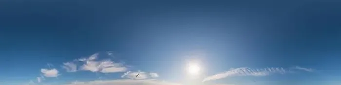 Framed Print : Blue sky panorama with Cirrus clouds