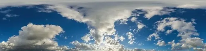 Framed Print : Blue sky panorama with puffy Cumulus clouds Framed Print : Blue sky panorama with puffy Cumulus clouds