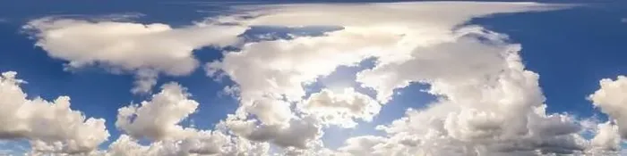 Framed Print : Blue sky panorama with puffy Cumulus clouds Framed Print : Blue sky panorama with puffy Cumulus clouds
