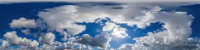 Framed Print : Blue sky panorama with puffy Cumulus clouds Framed Print : Blue sky panorama with puffy Cumulus clouds