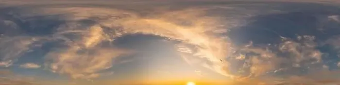 Framed Print : Blue sunset sky panorama with puffy Cumulus clouds Framed Print : Blue sunset sky panorama with puffy Cumulus clouds