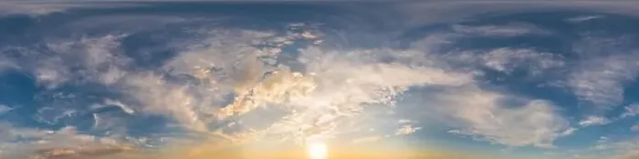Framed Print : Blue sunset sky panorama with puffy Cumulus clouds Framed Print : Blue sunset sky panorama with puffy Cumulus clouds