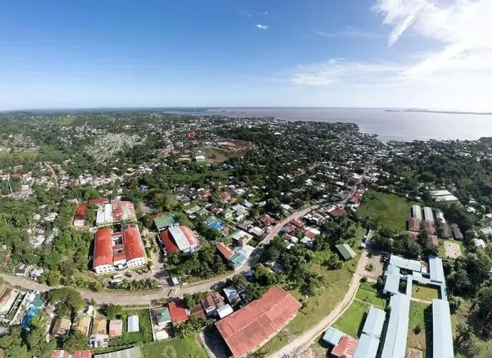 Framed Print : Bluefields city in Caribbean coast of Nicaragua aerial drone view Framed Print : Bluefields city in Caribbean coast of Nicaragua aerial drone view
