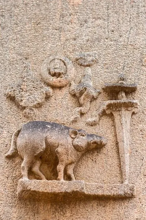 Framed Print : The boar as fourth avatar of Vishnu at Kallalagar Temple