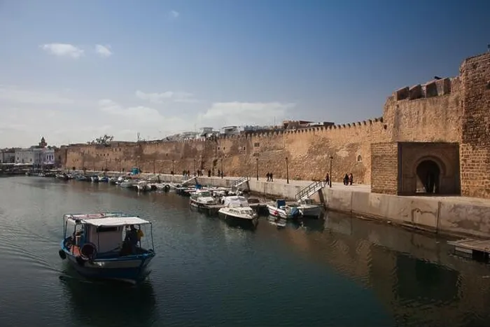 Framed Print : Boats moored at an old port, Bizerte, Bizerte Governorate, Tunisia Framed Print : Boats moored at an old port, Bizerte, Bizerte Governorate, Tunisia