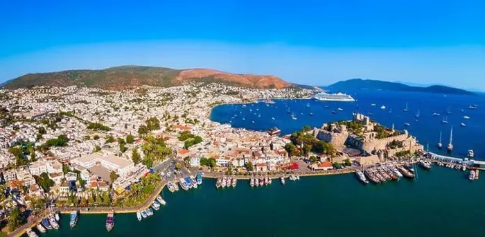 Framed Print : Bodrum city beach and marina aerial panoramic view. Bodrum is a city in Mugla Province, Turkey Framed Print : Bodrum city beach and marina aerial panoramic view. Bodrum is a city in Mugla Province, Turkey