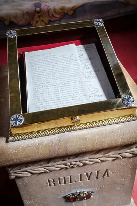Framed Print : Bolivian Declaration of Independence at the Independence Hall at Casa de la Libertad or House of Freedom Framed Print : Bolivian Declaration of Independence at the Independence Hall at Casa de la Libertad or House of Freedom