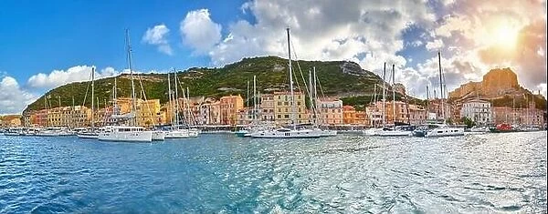 Bonifacio Port, South Coast of Corsica Island, France