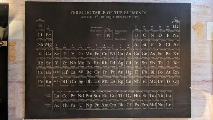 Framed Print : Bordeaux, France - 11 04 2023 : Periodic Table Of Elements poster on wall Background Framed Print : Bordeaux, France - 11 04 2023 : Periodic Table Of Elements poster on wall Background