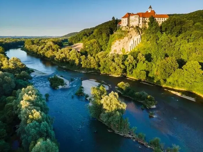 Framed Print : Borl Castle in Dolane Slovenia at Hill Top at Drava River Bank. Gestapo Prison During World War Two Framed Print : Borl Castle in Dolane Slovenia at Hill Top at Drava River Bank. Gestapo Prison During World War Two