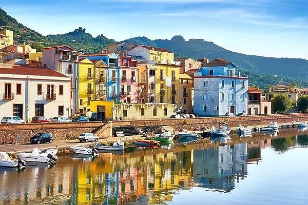 Bosa Old Town, Riviera del Corallo, Sardegna (Sardinia Island), Italy