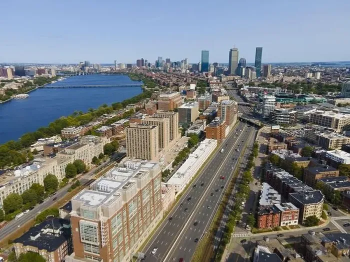 Framed Print : Boston Back Bay modern city skyline including John Hancock Tower Framed Print : Boston Back Bay modern city skyline including John Hancock Tower