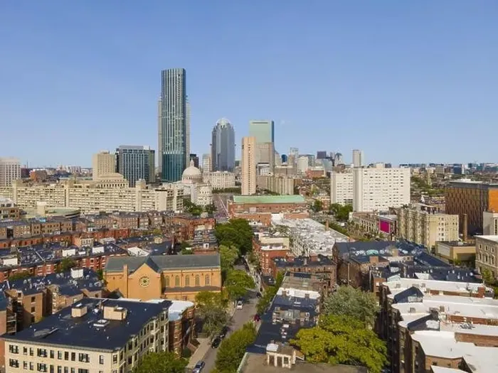 Framed Print : Boston Back Bay modern city skyline including John Hancock Tower Framed Print : Boston Back Bay modern city skyline including John Hancock Tower