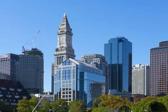 Framed Print : Boston financial district modern city skyline Framed Print : Boston financial district modern city skyline