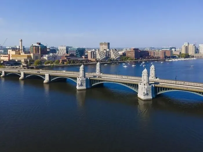 Framed Print : Boston Longfellow Bridge on Charles River aerial view that connects city of Cambridge and Boston, Massachusetts MA, USA Framed Print : Boston Longfellow Bridge on Charles River aerial view that connects city of Cambridge and Boston, Massachusetts MA, USA