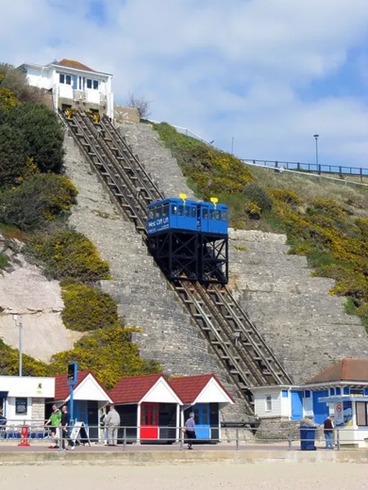 Framed Print : Bournemouth seaside cliff lift, Dorset, Britain, UK Framed Print : Bournemouth seaside cliff lift, Dorset, Britain, UK
