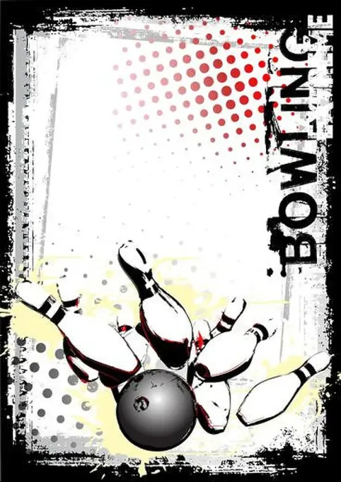 Framed Print : bowling poster background Framed Print : bowling poster background