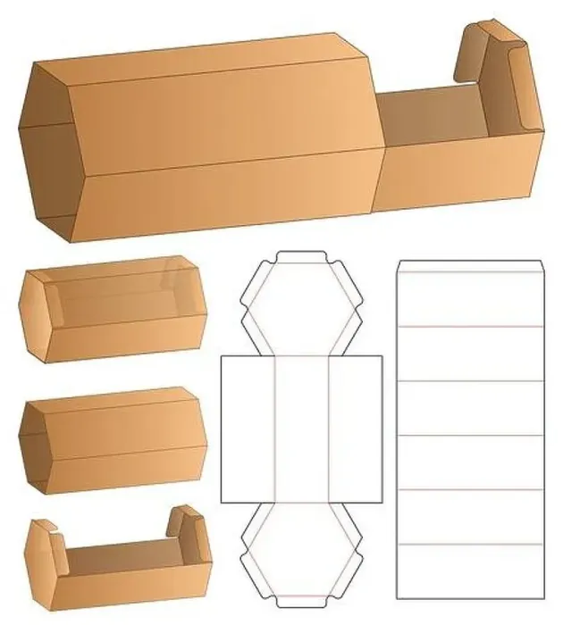 Framed Print : Box packaging die cut template design. 3d mock-up Framed Print : Box packaging die cut template design. 3d mock-up