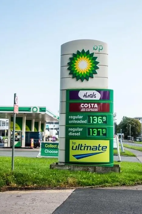 Framed Print : BP fuel station price board showing live leaded and unleaded fuel prices Framed Print : BP fuel station price board showing live leaded and unleaded fuel prices