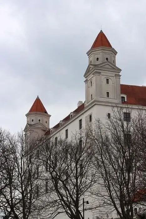 Framed Print : Bratislava Castle, Slovakia. Close up photo of a castle tower. European architecture