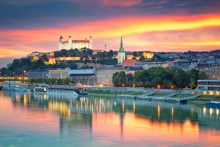 Framed Print : Bratislava. Cityscape image of Bratislava, capital city of Slovakia during sunset Framed Print : Bratislava. Cityscape image of Bratislava, capital city of Slovakia during sunset