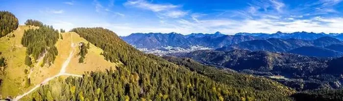 Framed Print : Brauneck mountain in autumn. Aerial Panorama. Lenggries, Bavaria, Germany. New Schroedlestein Ski Lift Framed Print : Brauneck mountain in autumn. Aerial Panorama. Lenggries, Bavaria, Germany. New Schroedlestein Ski Lift
