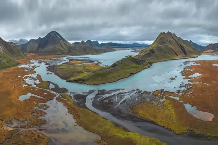 Framed Print : A breathtaking aerial panoramic image capturing the rugged beauty of the Icelandic Highlands Framed Print : A breathtaking aerial panoramic image capturing the rugged beauty of the Icelandic Highlands