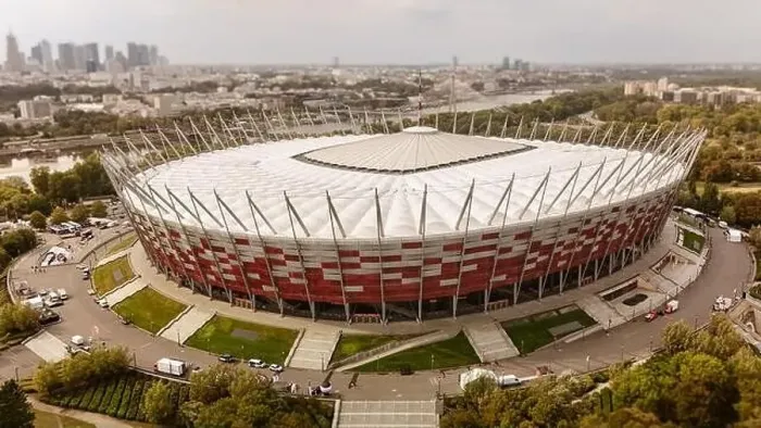 Framed Print : A breathtaking aerial view of the National Stadium in Warsaw Framed Print : A breathtaking aerial view of the National Stadium in Warsaw