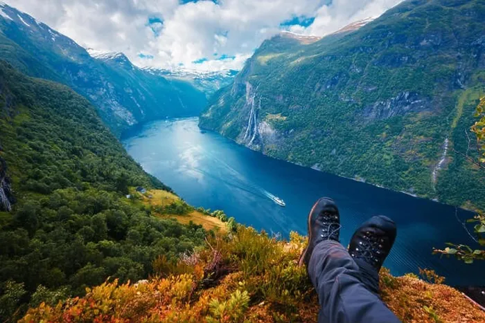 Framed Print : Breathtaking view of Sunnylvsfjorden fjord Framed Print : Breathtaking view of Sunnylvsfjorden fjord