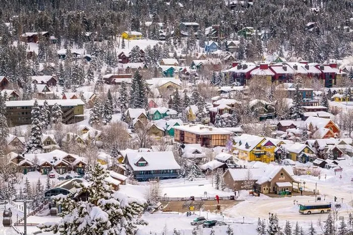Framed Print : Breckenridge, Colorado, USA town skyline in winter at dawn Framed Print : Breckenridge, Colorado, USA town skyline in winter at dawn