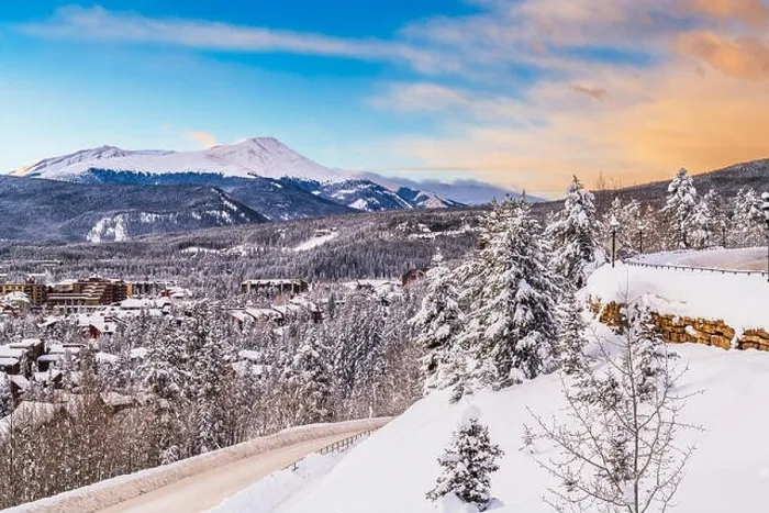 Framed Print : Breckenridge, Colorado, USA town skyline in winter at dawn Framed Print : Breckenridge, Colorado, USA town skyline in winter at dawn