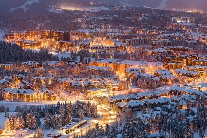 Framed Print : Breckenridge, Colorado, USA town skyline in winter at dusk Framed Print : Breckenridge, Colorado, USA town skyline in winter at dusk