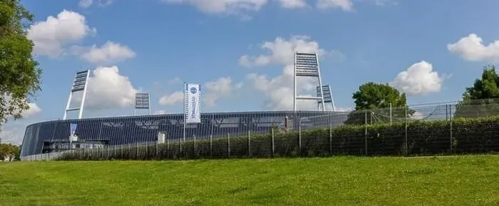 Framed Print : Bremen, Germany - August 22th 2023 Home arena of Werder Bremen in the Bundesliga